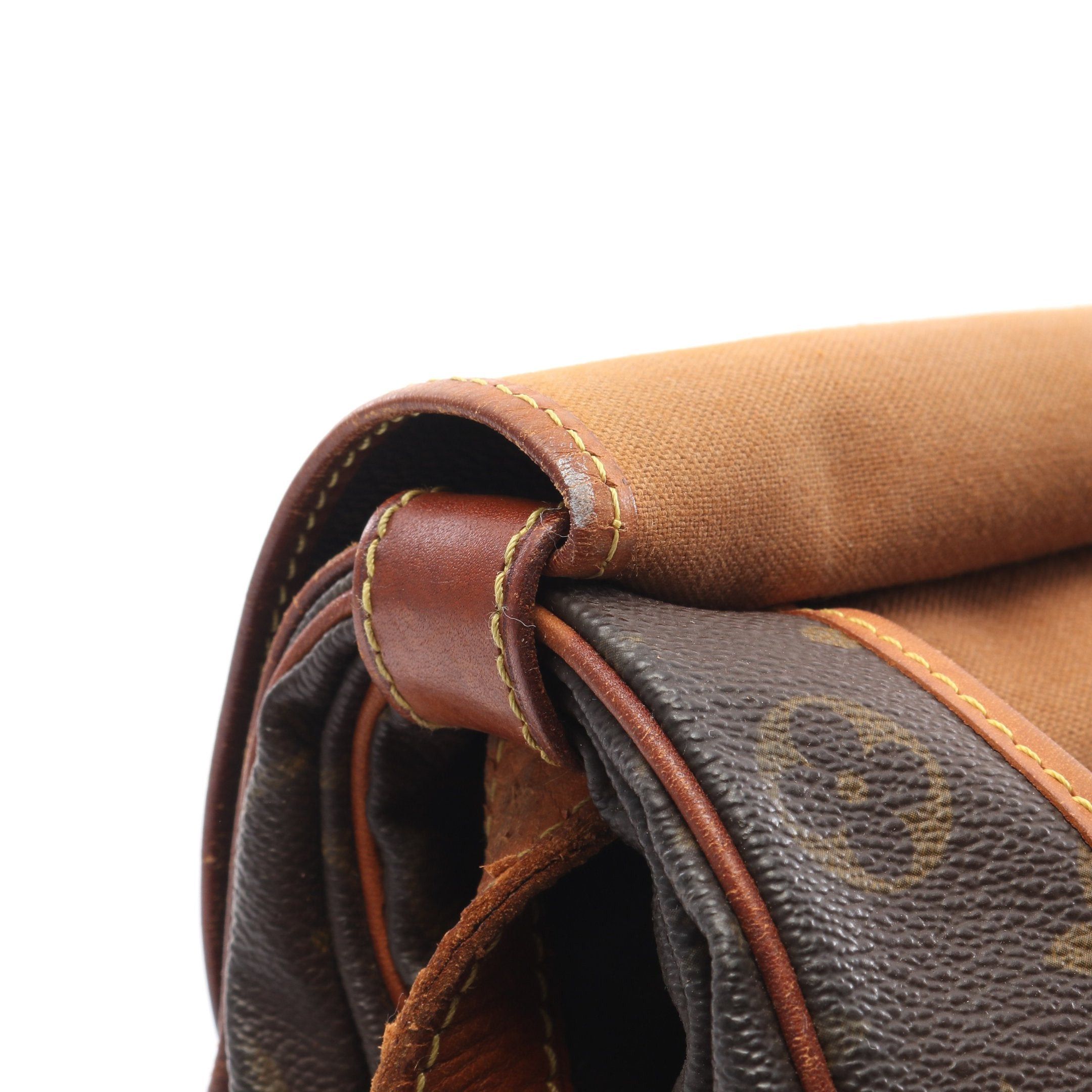 Louis Vuitton Louis Vuitton Saumur 35 Monogram Shoulder Bag Leather Brown Size ONE SIZE - 14 Thumbnail