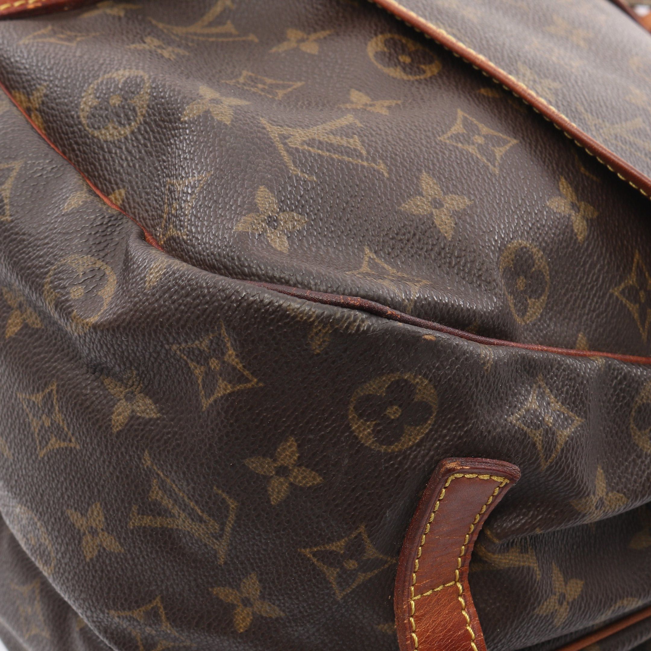 Louis Vuitton Louis Vuitton Saumur 35 Monogram Shoulder Bag Leather Brown Size ONE SIZE - 8 Thumbnail