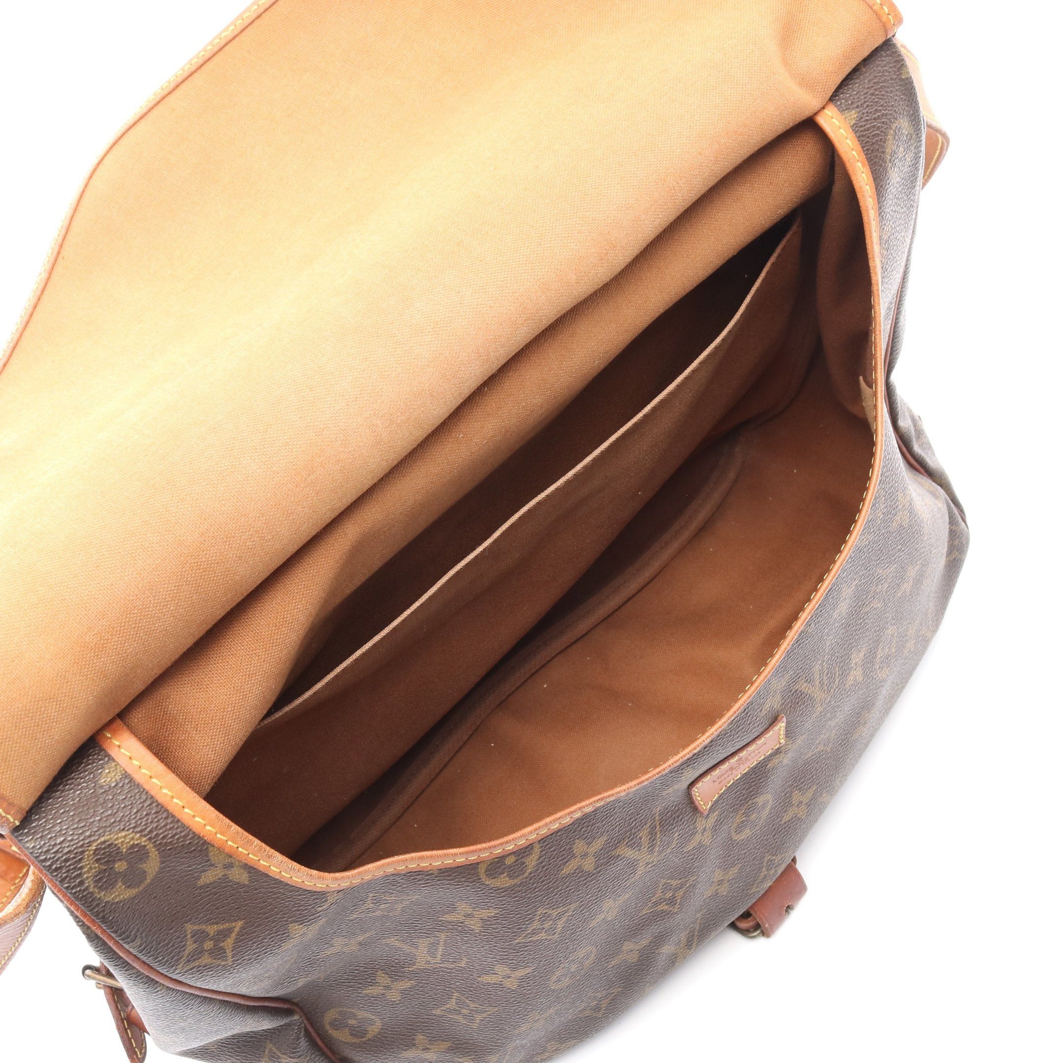 Louis Vuitton Louis Vuitton Saumur 35 Monogram Shoulder Bag Leather Brown Size ONE SIZE - 3 Thumbnail