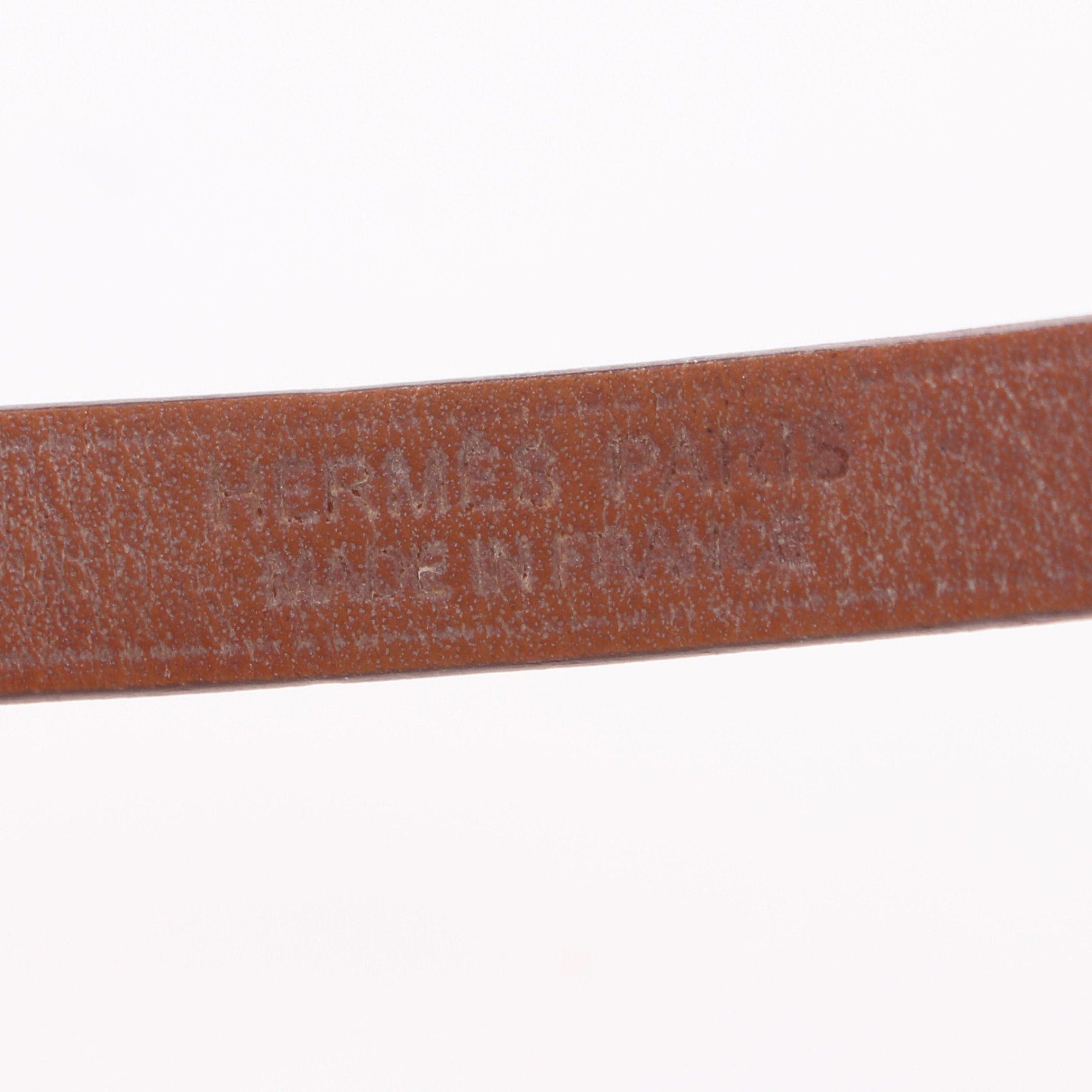 Hermes Hermes Rival Mini Bracelet Veau Swift Orange Silver U Stamp Size ONE SIZE - 4 Thumbnail