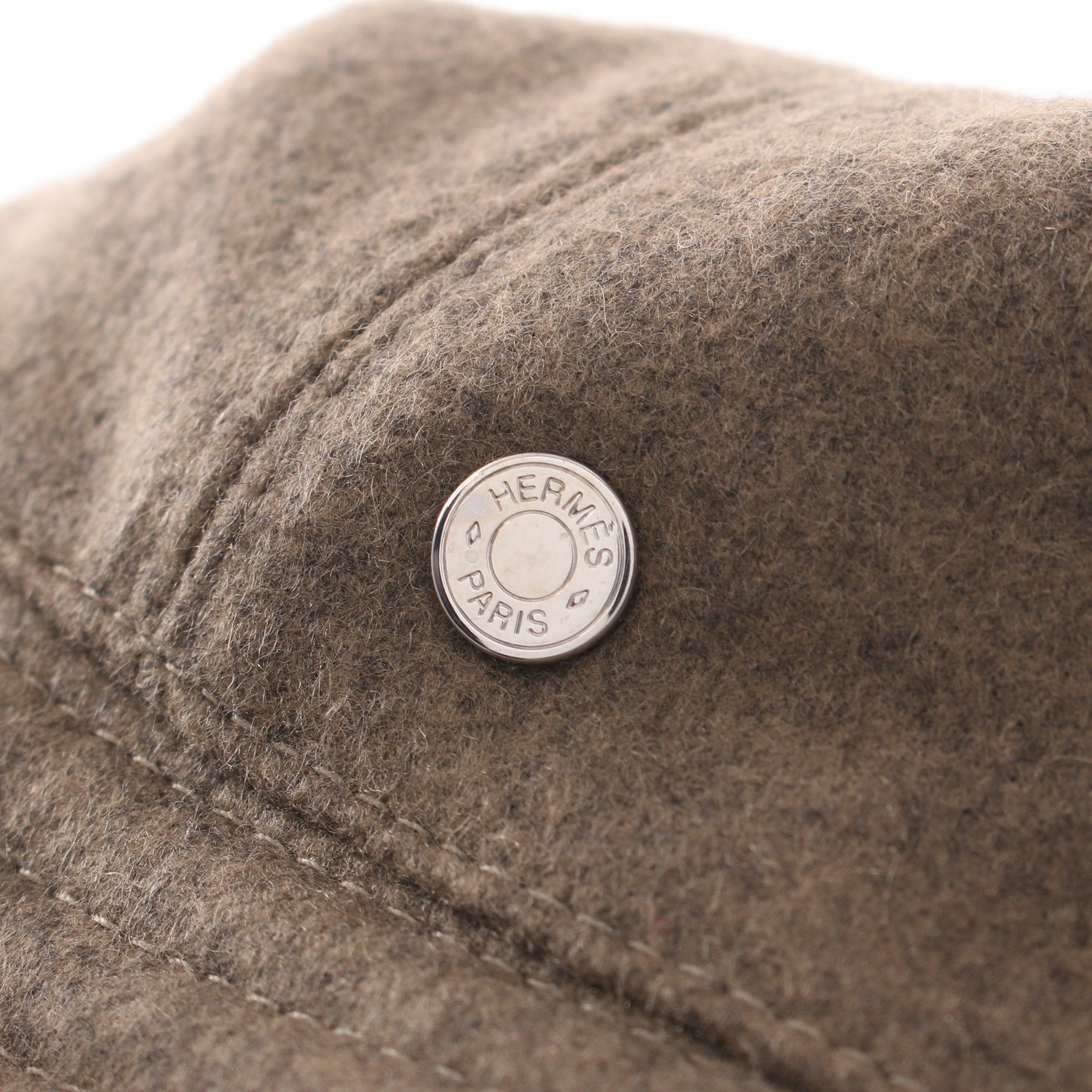 Hermes Hermes Serie Button Bucket Hat Cashmere Gray Brown Size ONE SIZE - 7 Thumbnail