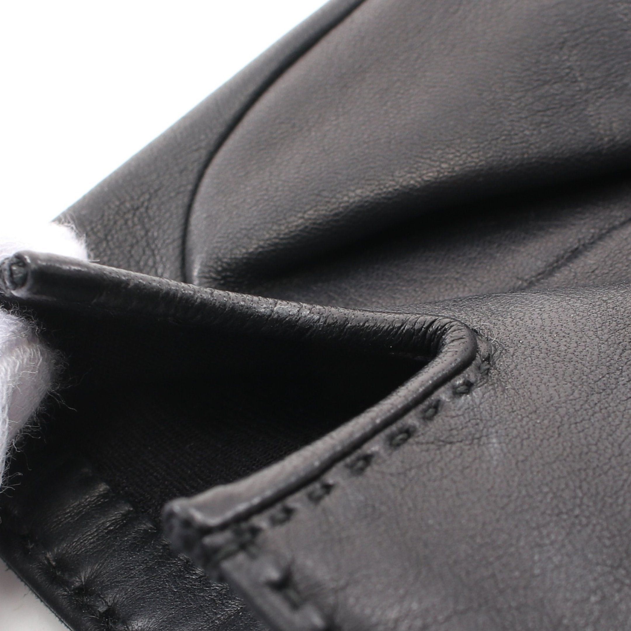 Hermes Hermes Kelly Gloves Glove Lambskin Black Silver Hardware Size ONE SIZE - 5 Thumbnail
