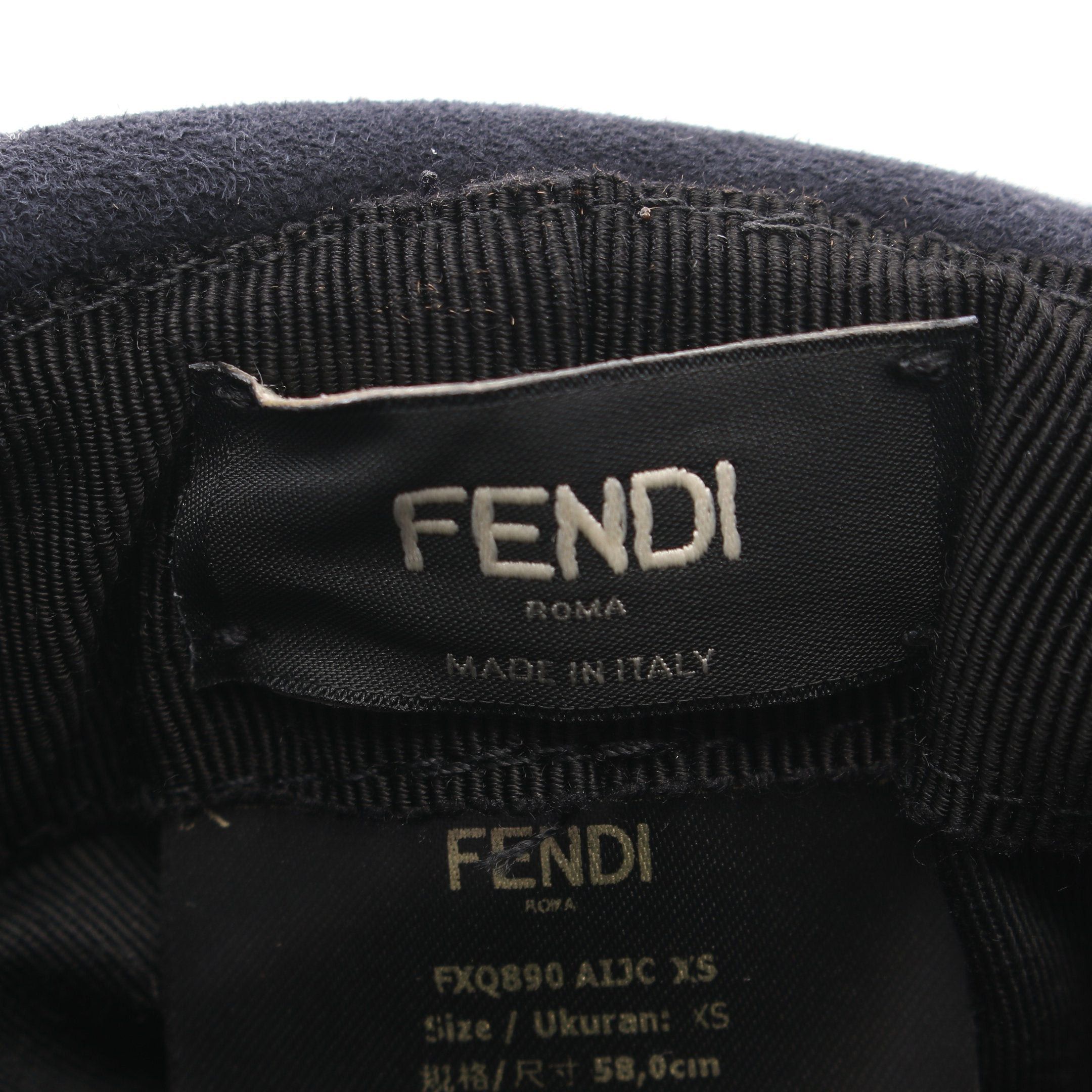 Fendi Fendi Hat Suede Dark Navy Size ONE SIZE - 4 Thumbnail