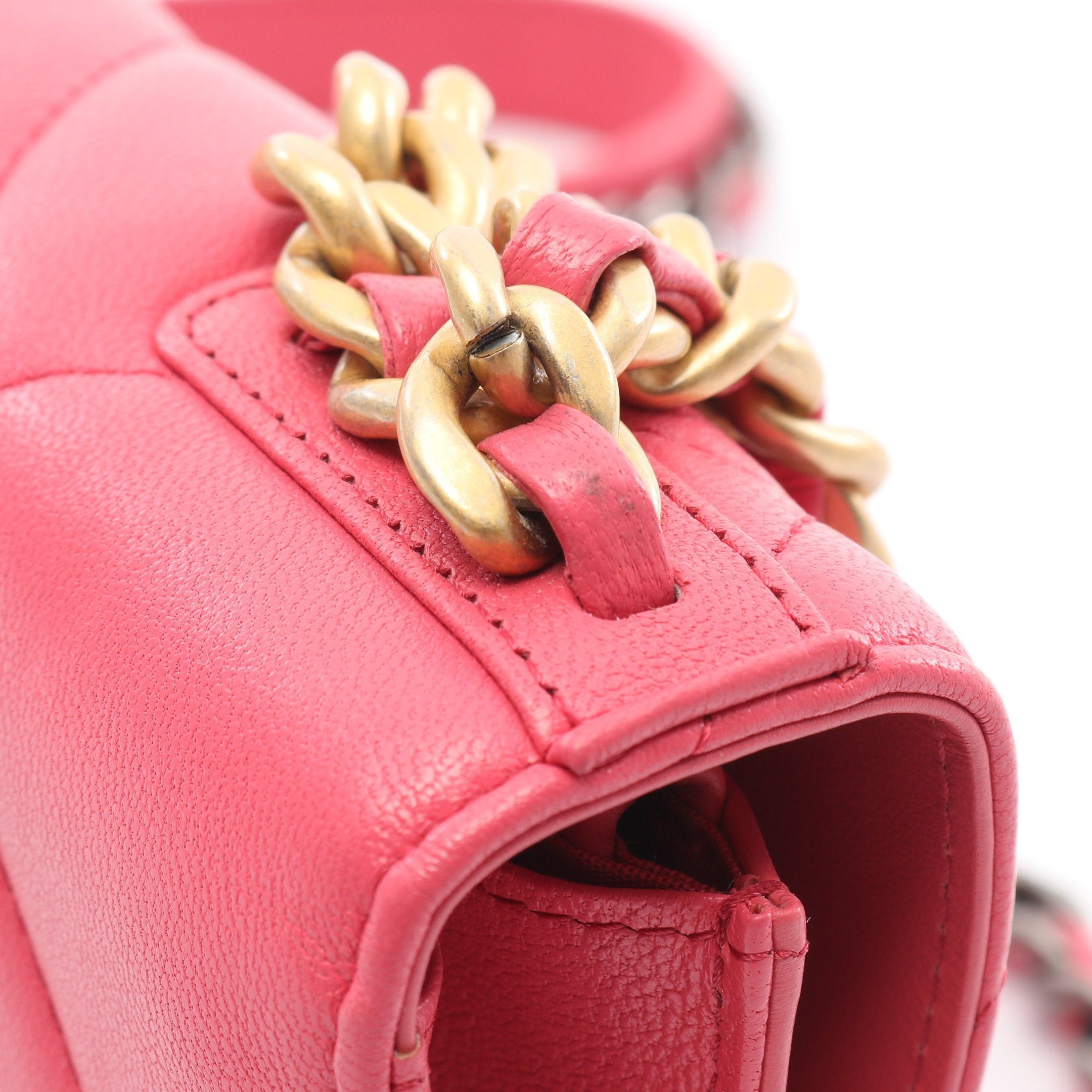 Chanel Chanel Chanel 19 Chain Wallet Leather Pink Combination Metal Fittings Size ONE SIZE - 8 Thumbnail