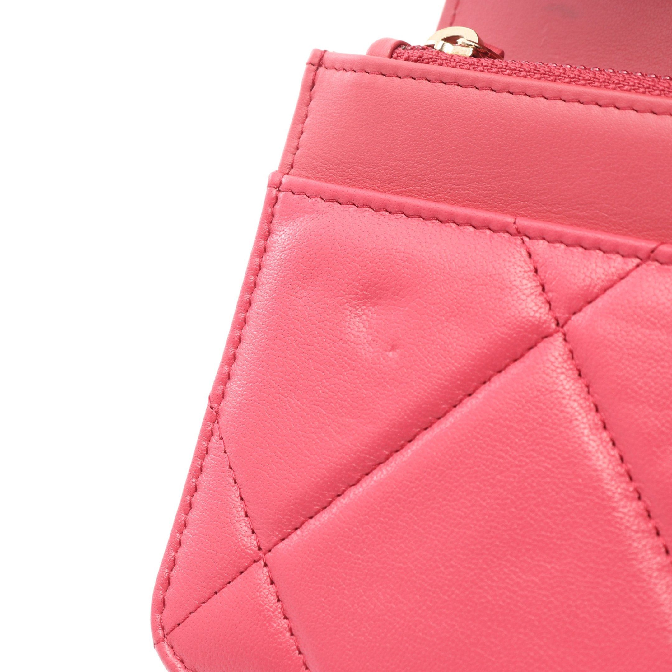 Chanel Chanel Chanel 19 Chain Wallet Leather Pink Combination Metal Fittings Size ONE SIZE - 10 Thumbnail