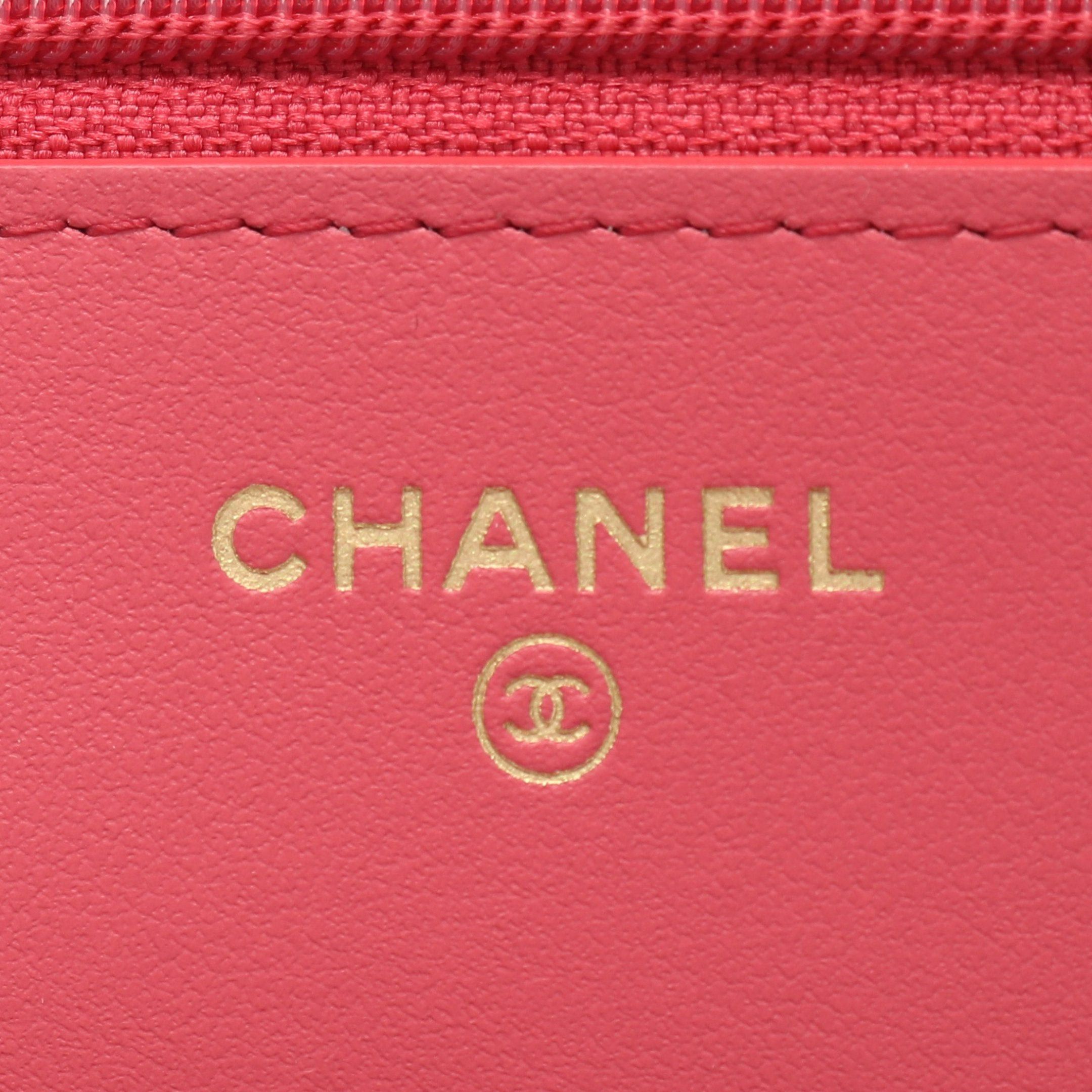 Chanel Chanel Chanel 19 Chain Wallet Leather Pink Combination Metal Fittings Size ONE SIZE - 4 Thumbnail