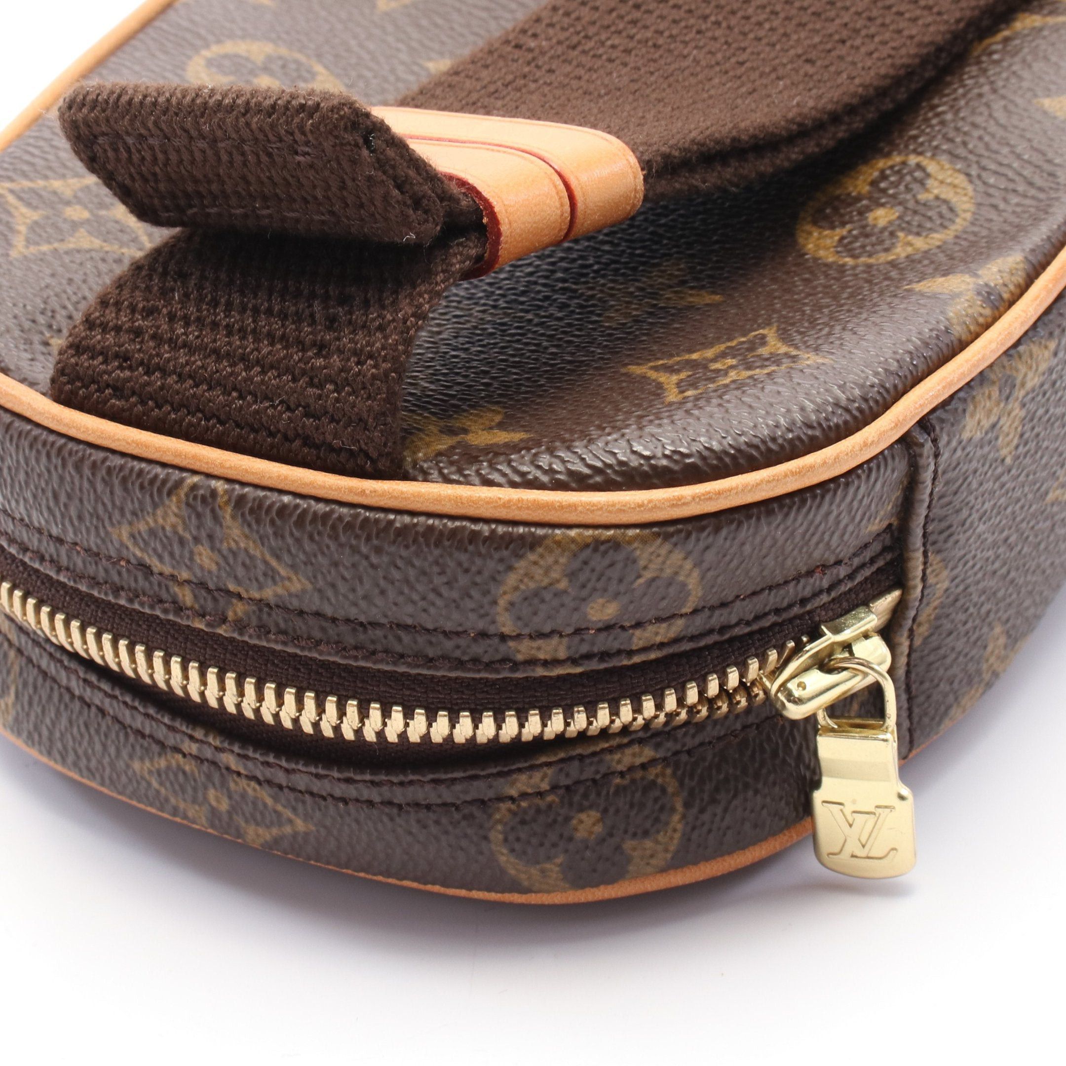 Louis Vuitton Louis Vuitton Pochette Ganju Monogram Body Bag Leather Brown Size ONE SIZE - 8 Thumbnail