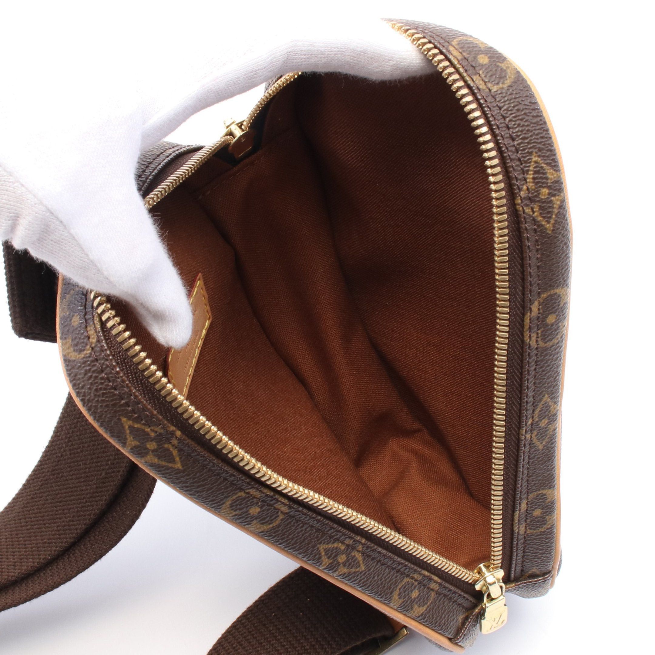 Louis Vuitton Louis Vuitton Pochette Ganju Monogram Body Bag Leather Brown Size ONE SIZE - 3 Thumbnail