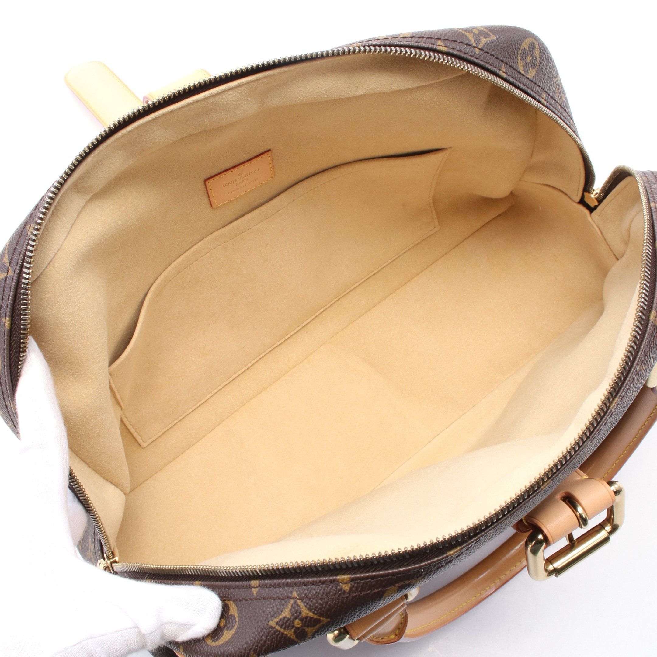 Louis Vuitton Louis Vuitton Manhattan Gm Monogram Handbag Leather Brown Size ONE SIZE - 3 Thumbnail