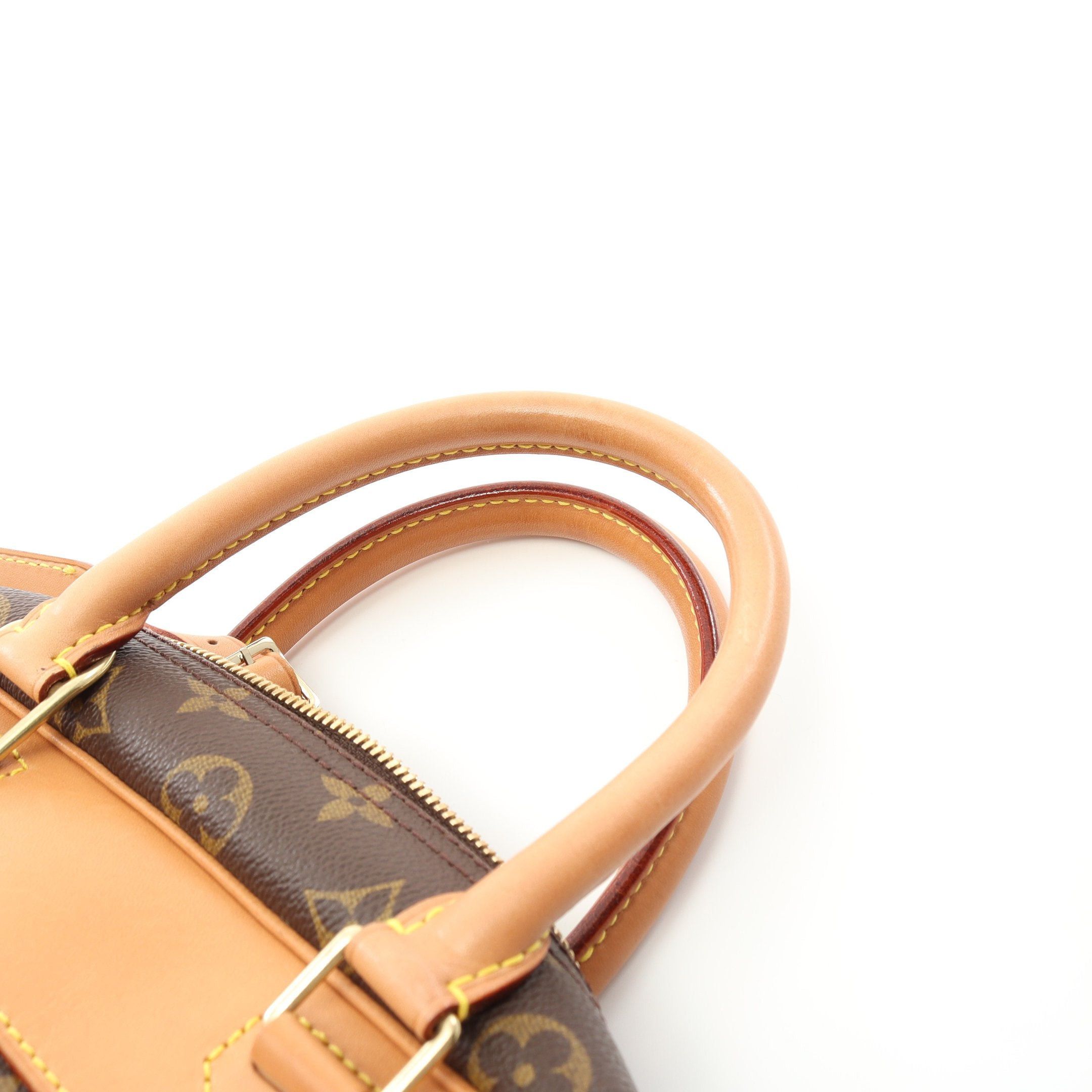 Louis Vuitton Louis Vuitton Deauville Bowling Vanity Monogram Handbag Leather Brown Size ONE SIZE - 8 Thumbnail