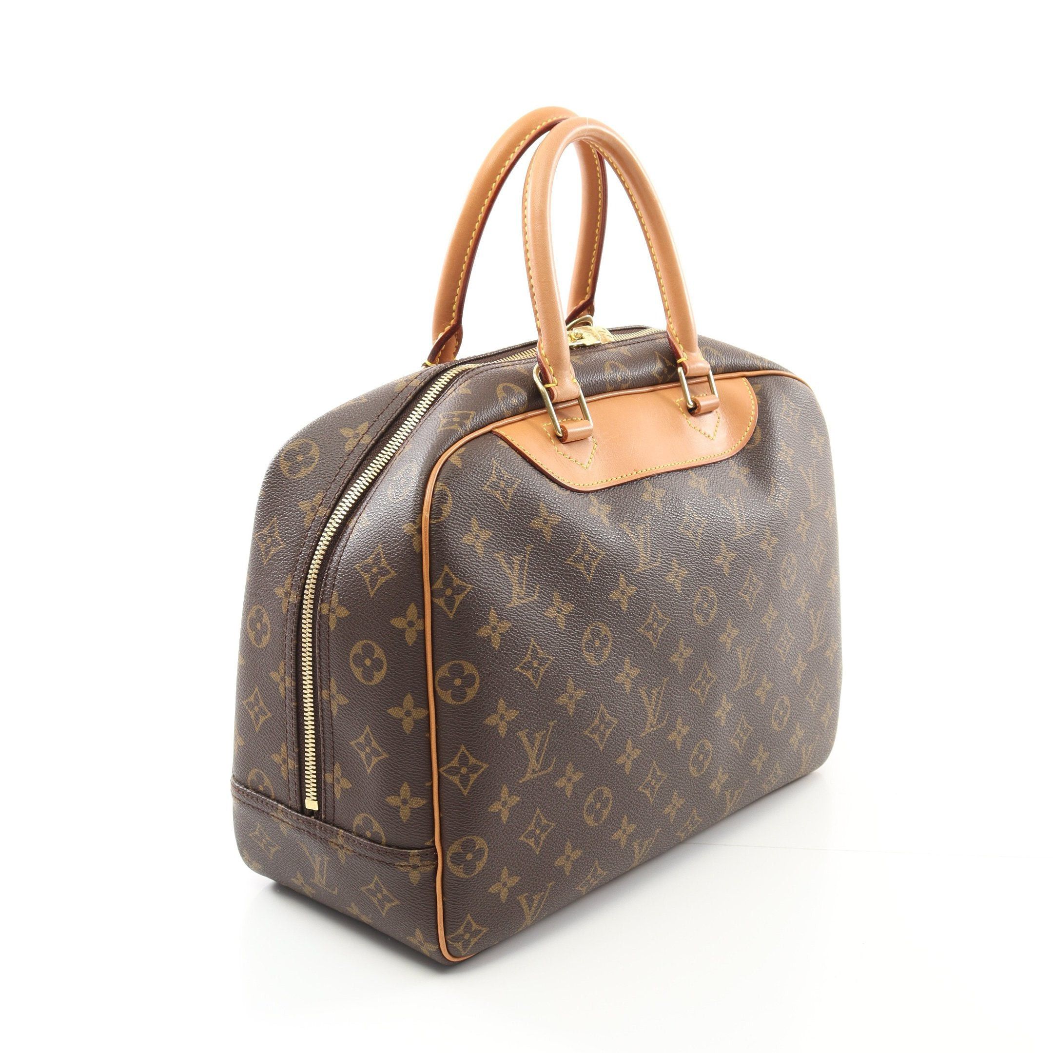 Louis Vuitton Louis Vuitton Deauville Bowling Vanity Monogram Handbag Leather Brown Size ONE SIZE - 2 Thumbnail