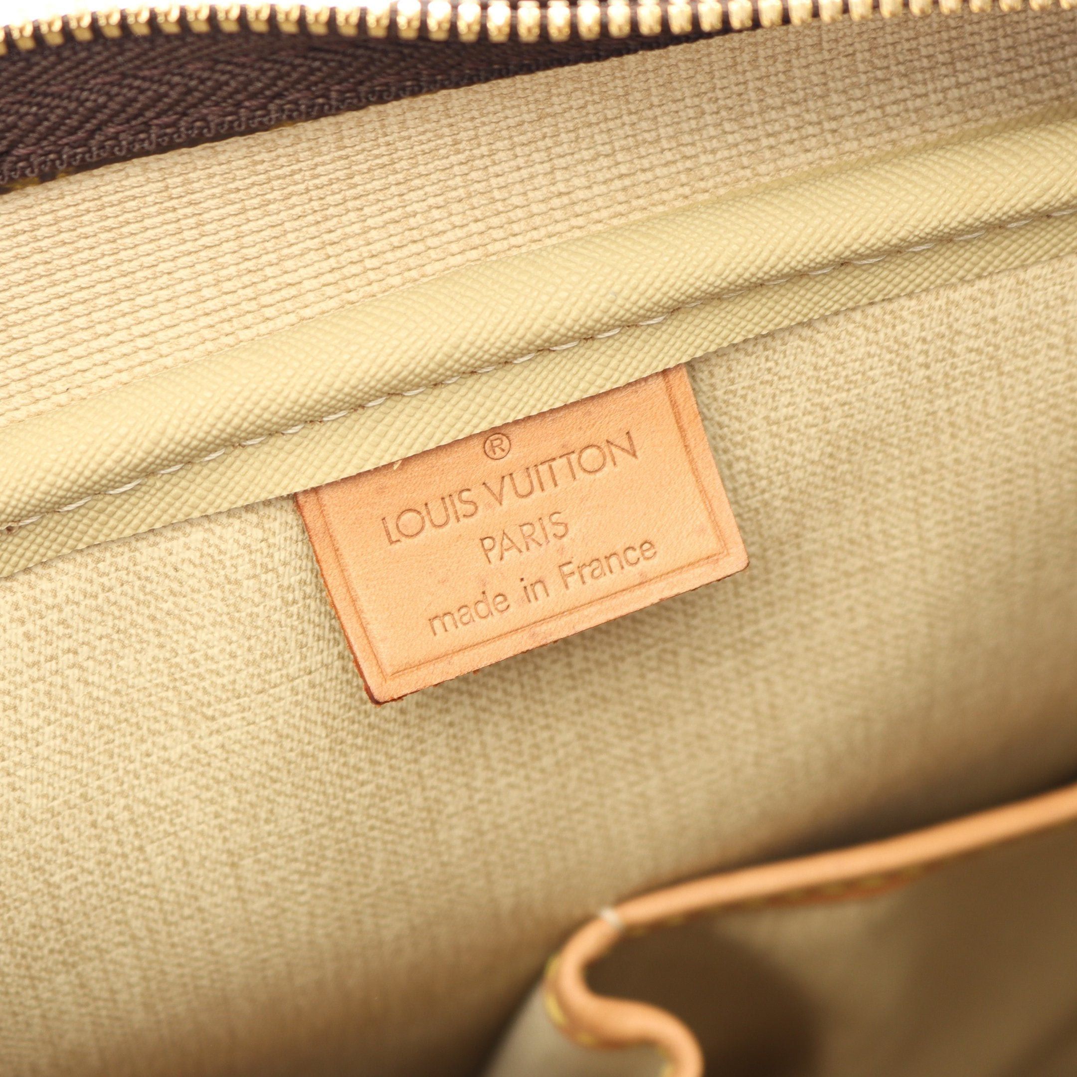 Louis Vuitton Louis Vuitton Deauville Bowling Vanity Monogram Handbag Leather Brown Size ONE SIZE - 4 Thumbnail