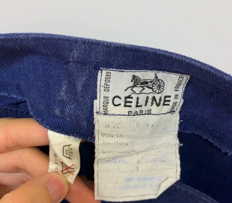 Celine Celine Blue Skirt with Decorative Trim Size 22" - 3 Thumbnail