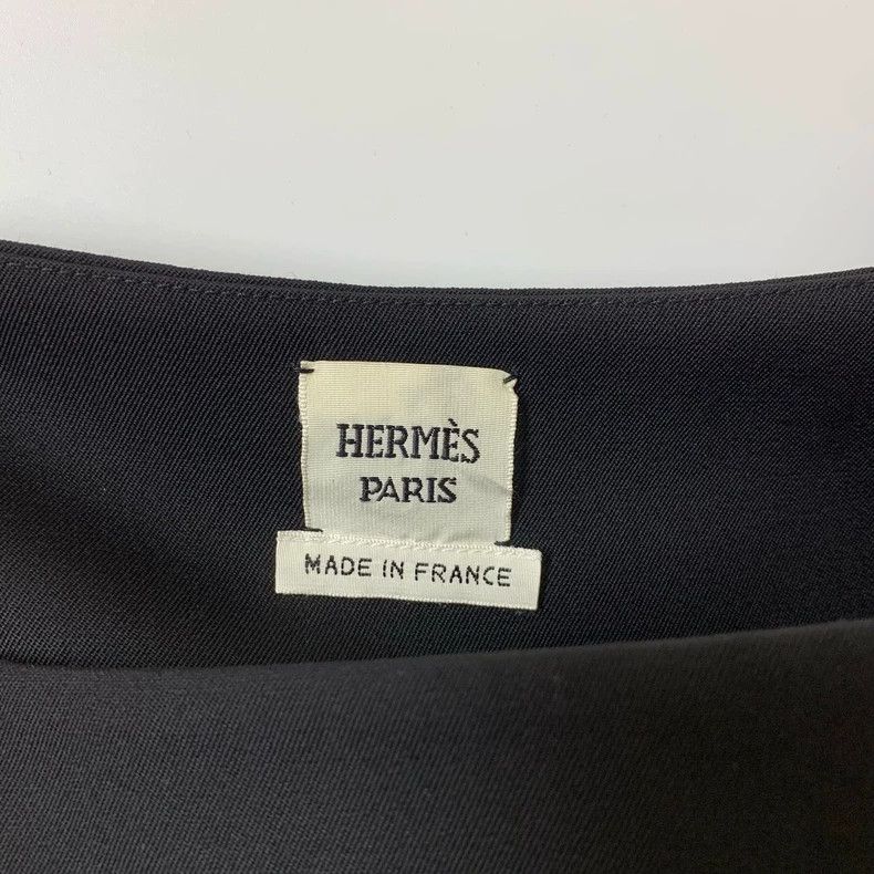 Hermes Hermes Black Wool Midi Skirt Size 34 Size 34" / US 12 / IT 48 - 4 Thumbnail