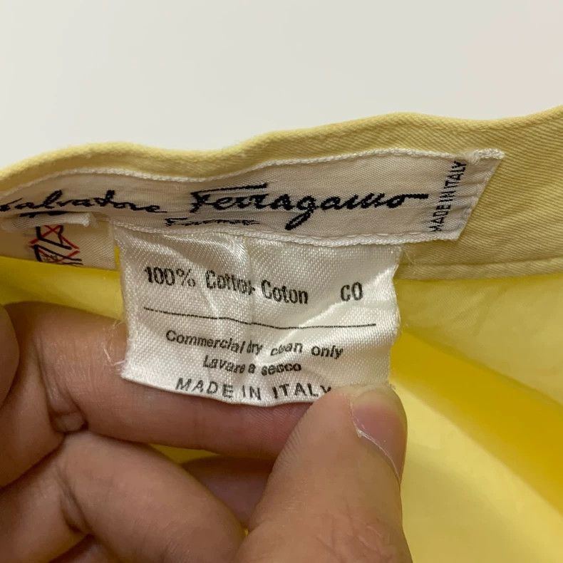 Salvatore Ferragamo Ferragamo Yellow Cotton Skirt Size 40" / US 18 - 4 Thumbnail