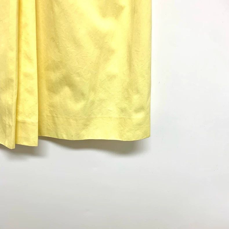 Salvatore Ferragamo Ferragamo Yellow Cotton Skirt Size 40" / US 18 - 8 Thumbnail
