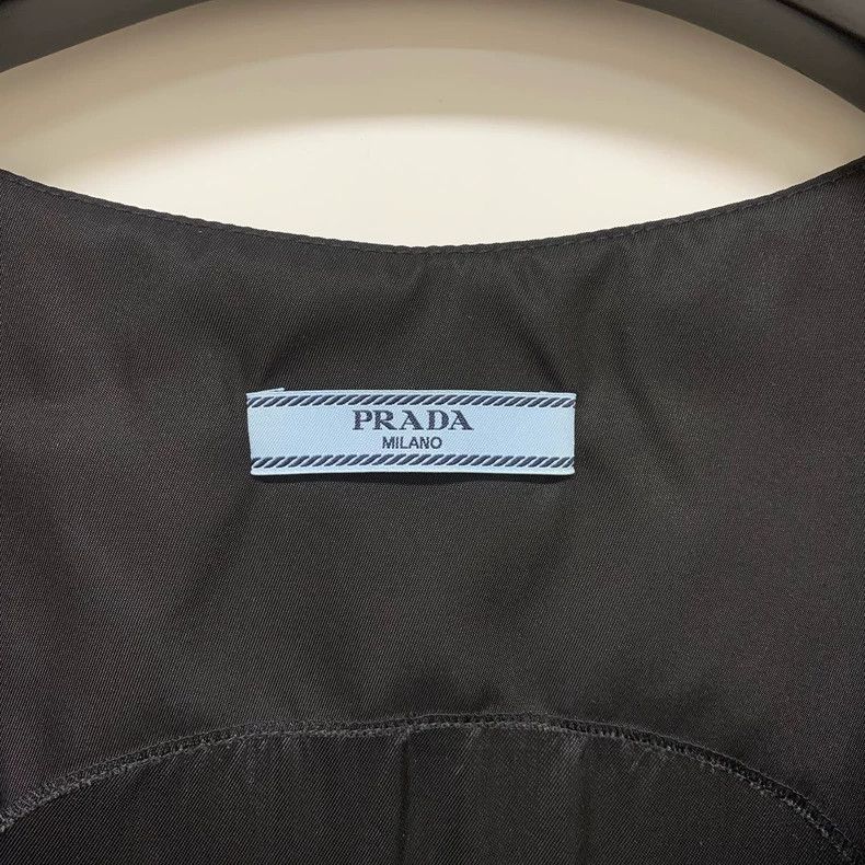 Prada New Prada Black Dress with Triangle Logo Size M / US 6-8 / IT 42-44 - 3 Thumbnail