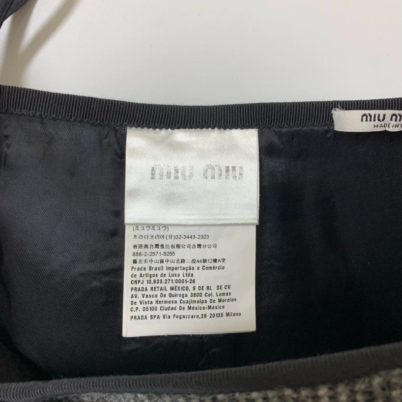 Miu Miu Miu Miu Gray Wool Skirt Size 38 Size 38" / US 16 / IT 52 - 4 Thumbnail