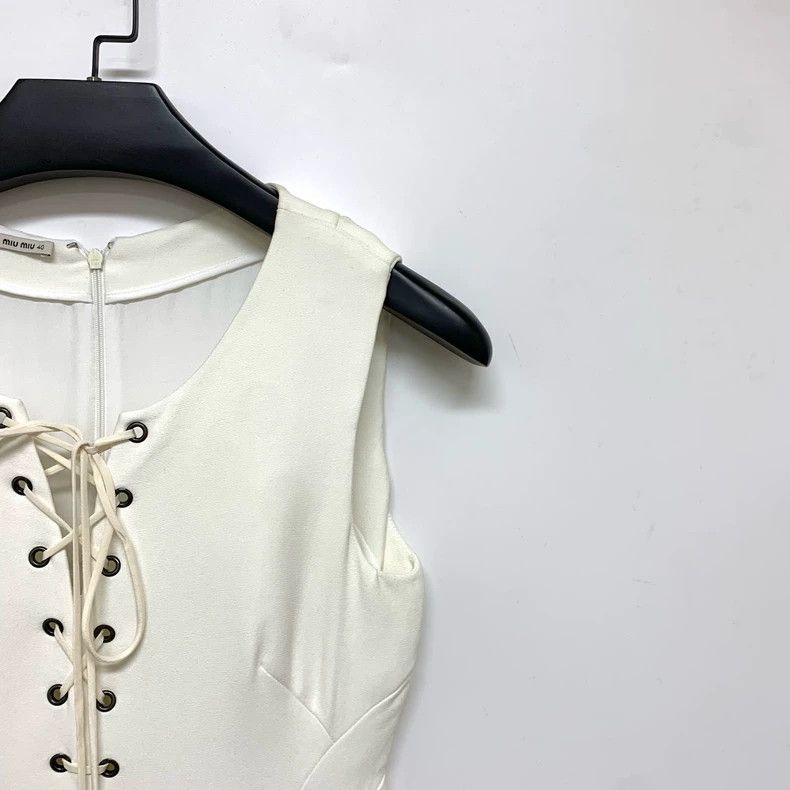 Miu Miu Miumiu White Dress Size 40 Brand New Size M / US 6-8 / IT 42-44 - 8 Thumbnail
