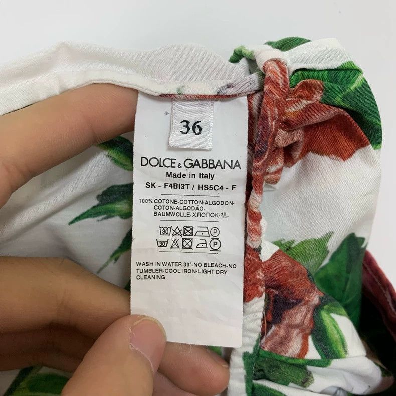 Dolce & Gabbana DG Floral Print Half Skirt Size 36 Size 36" / US 14 / IT 50 - 3 Thumbnail