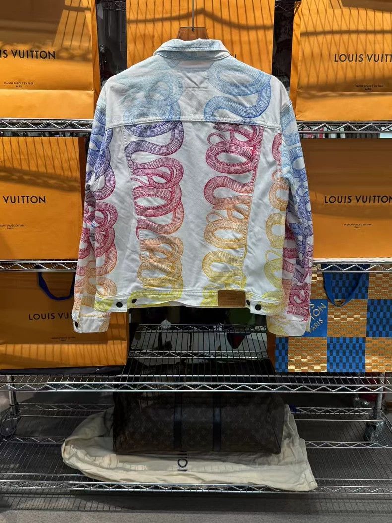 Supreme Supreme Rainbow Snake Print Denim Jacket Size L / US 10 / IT 46 - 4 Thumbnail