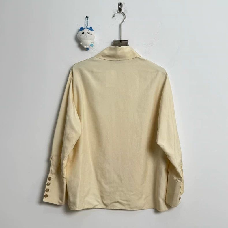 Gucci Gucci Beige Long Sleeve Shirt Size 38 Size M / US 6-8 / IT 42-44 - 2 Thumbnail