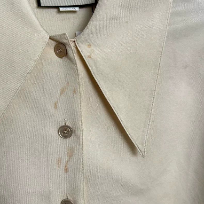Gucci Gucci Beige Long Sleeve Shirt Size 38 Size M / US 6-8 / IT 42-44 - 5 Thumbnail