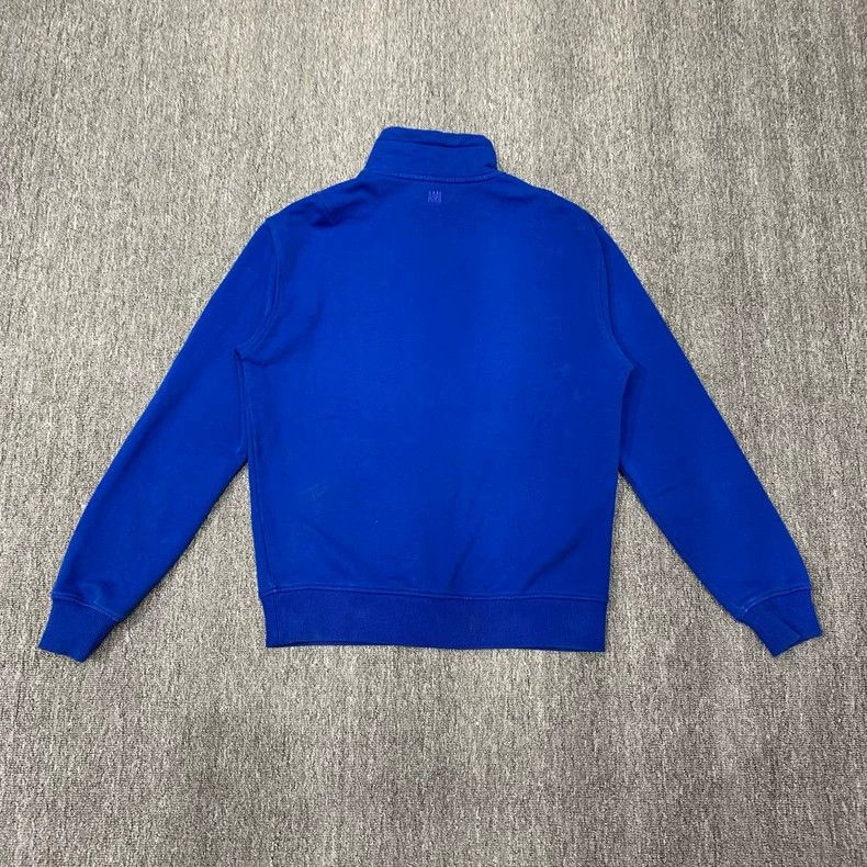 AMI Ami Blue Zip-Collared Sweatshirt Size M Size M / US 6-8 / IT 42-44 - 2 Thumbnail