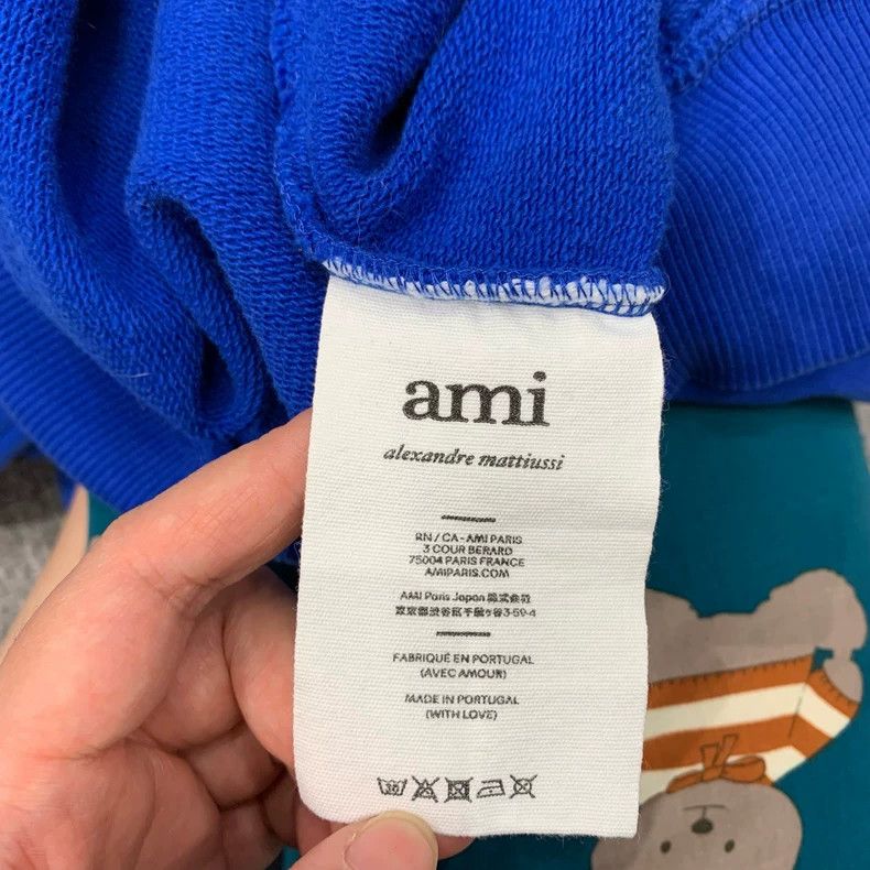 AMI Ami Blue Zip-Collared Sweatshirt Size M Size M / US 6-8 / IT 42-44 - 3 Thumbnail
