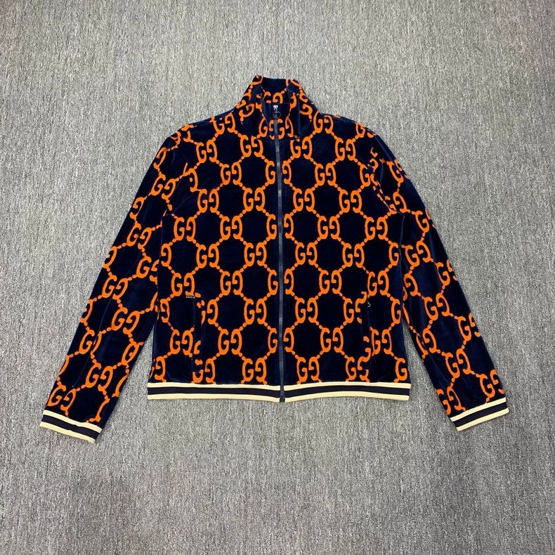 Gucci Gucci Blue Orange Velvet Jacket Size XL / US 12-14 / IT 48-50 - 2 Thumbnail