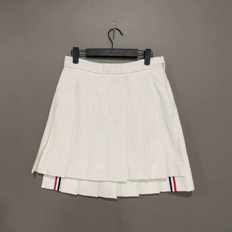 Thom Browne Classic White Pleated Skirt by Thom Browne Size 40" / US 18 - 2 Thumbnail