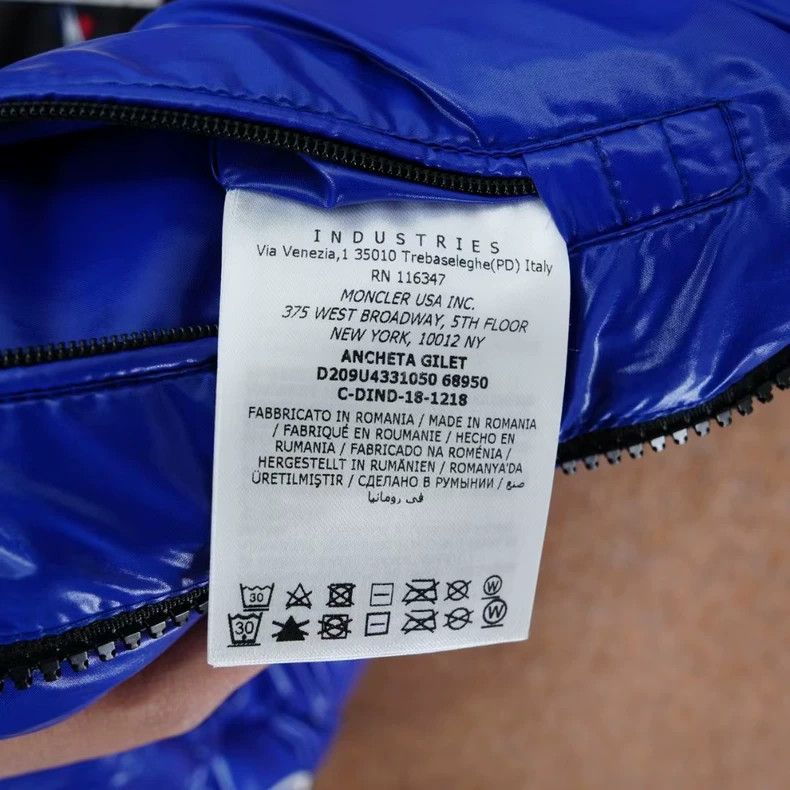 Moncler Genius Moncler X FRGMT Blue Down Vest Jacket Size XS / US 0-2 / IT 36-38 - 6 Thumbnail