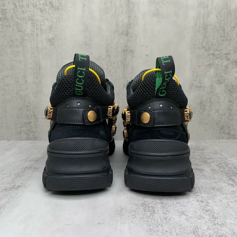 Gucci Gucci Black Gemstone Hiking Shoes Size 34 Size US 4 / IT 34 - 6 Thumbnail