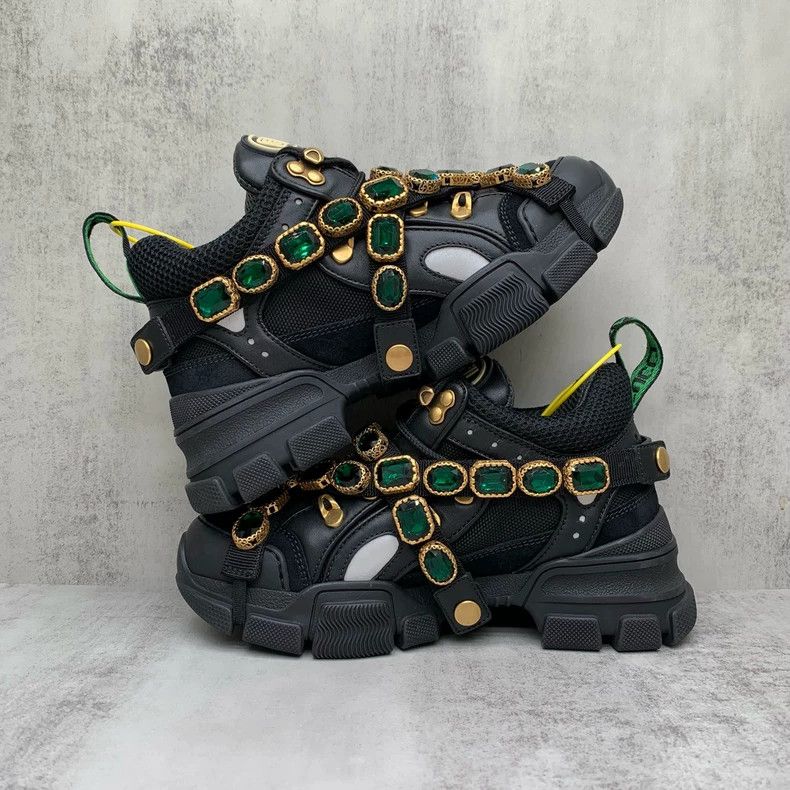 Gucci Gucci Black Gemstone Hiking Shoes Size 34 Size US 4 / IT 34 - 3 Thumbnail