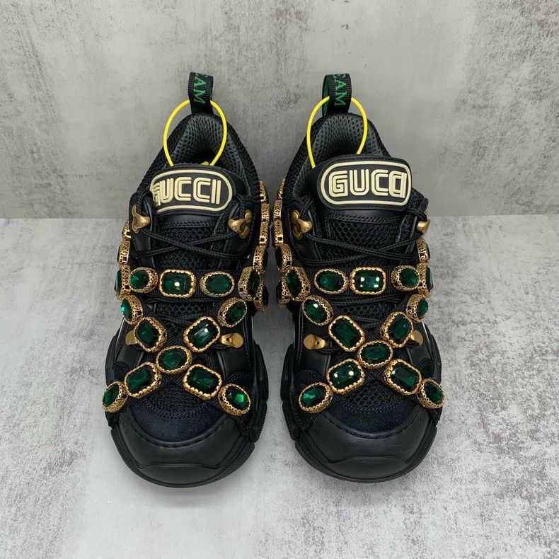 Gucci Gucci Black Gemstone Hiking Shoes Size 34 Size US 4 / IT 34 - 2 Thumbnail