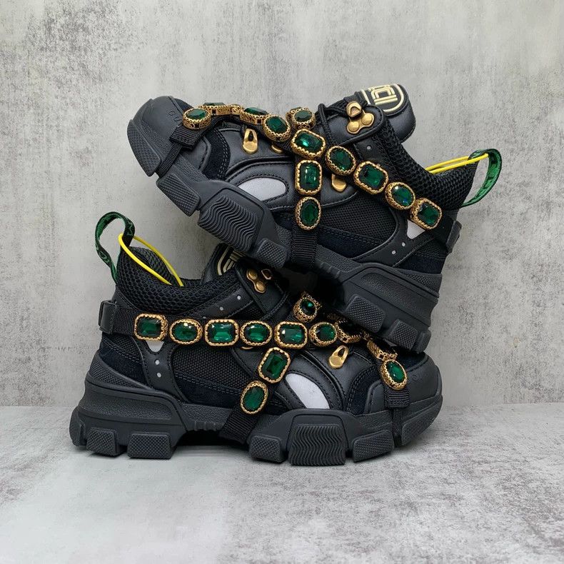 Gucci Gucci Black Gemstone Hiking Shoes Size 34 Size US 4 / IT 34 - 4 Thumbnail