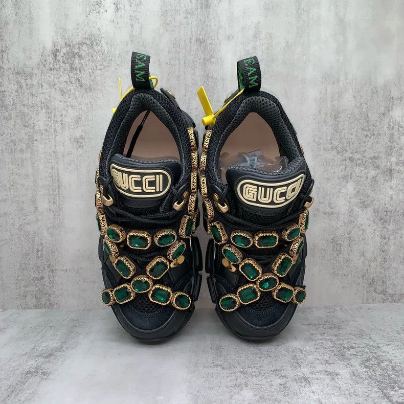 Gucci Gucci Black Gemstone Hiking Shoes Size 34 Size US 4 / IT 34 - 7 Thumbnail