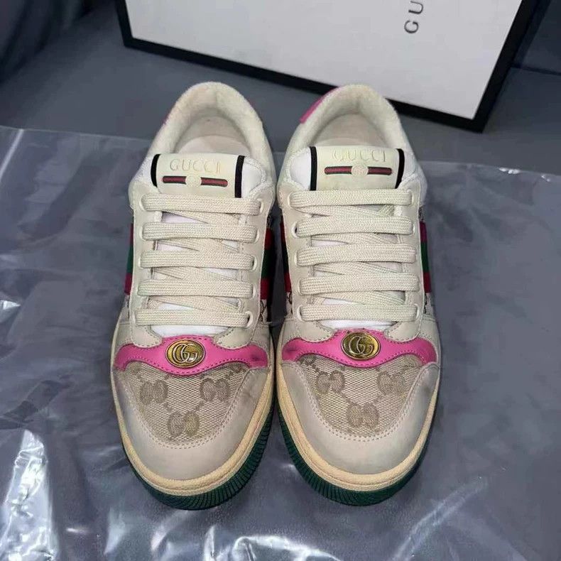 Gucci Gucci Dirty Shoes, Wood Color, Pink Accents Size US 5 / IT 35 - 3 Thumbnail