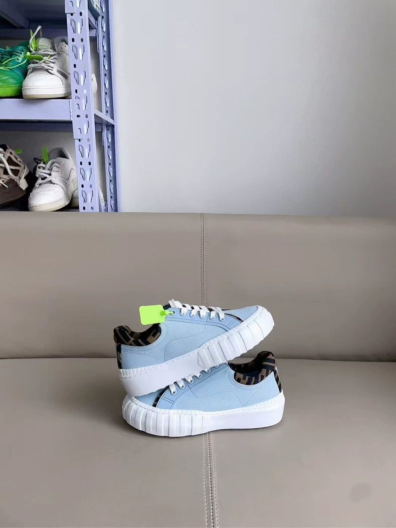 Fendi Fendi Light Blue Leopard Print Sneakers 38 Size US 8 / IT 38 - 6 Thumbnail