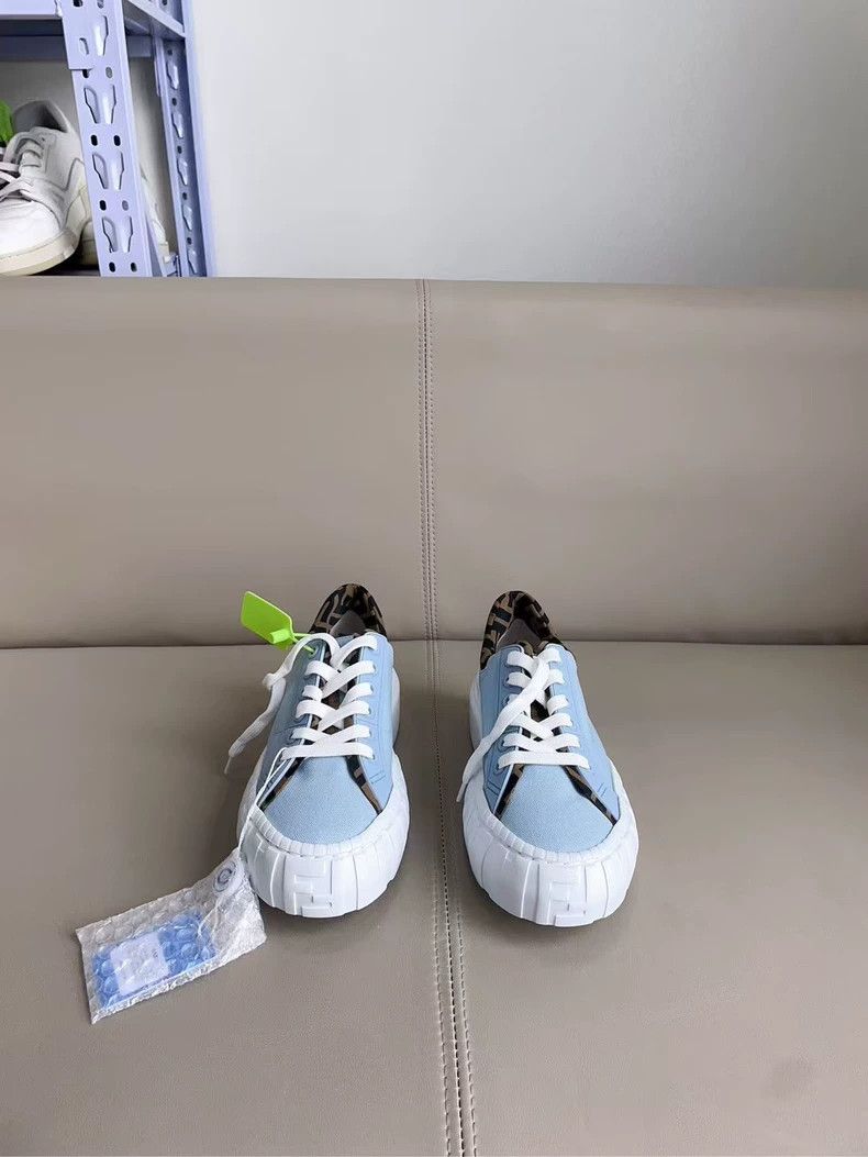 Fendi Fendi Light Blue Leopard Print Sneakers 38 Size US 8 / IT 38 - 5 Thumbnail