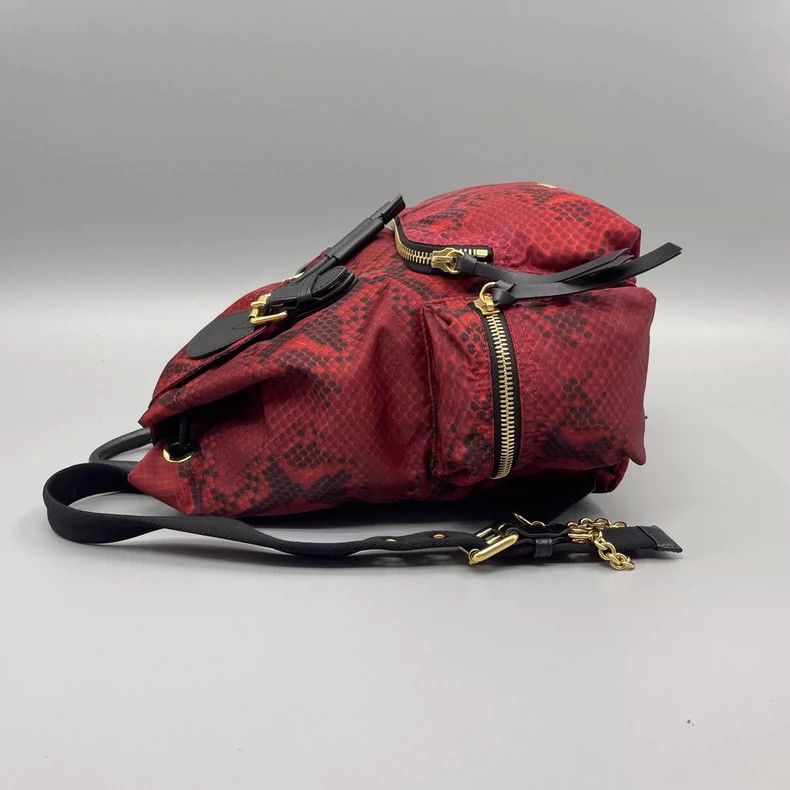 Burberry Burberry Red Snake Print Backpack Size ONE SIZE - 3 Thumbnail