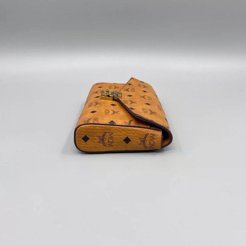 MCM MCM Envelope Chain Crossbody Bag in Cognac Size ONE SIZE - 4 Thumbnail