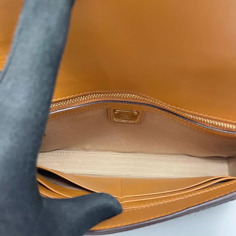 MCM MCM Envelope Chain Crossbody Bag in Cognac Size ONE SIZE - 8 Thumbnail