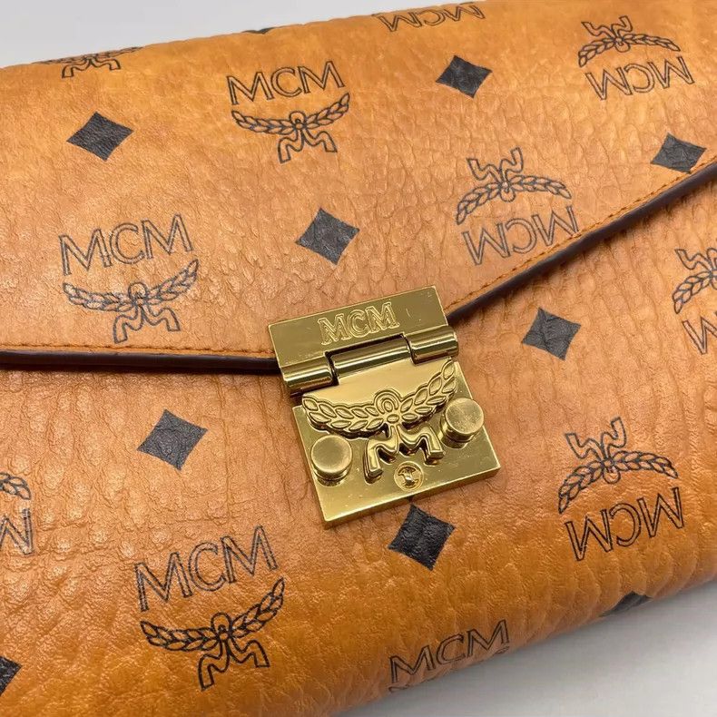MCM MCM Envelope Chain Crossbody Bag in Cognac Size ONE SIZE - 5 Thumbnail