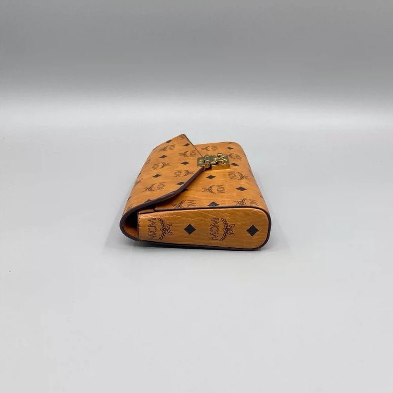 MCM MCM Envelope Chain Crossbody Bag in Cognac Size ONE SIZE - 3 Thumbnail