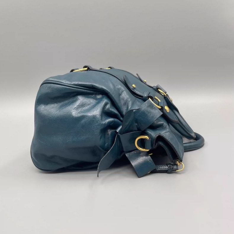 Prada Miumiu Oil Wax Leather Tote Bag Size ONE SIZE - 5 Thumbnail