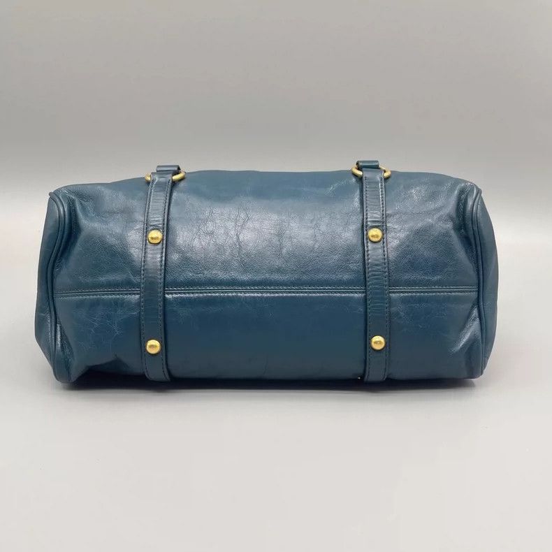 Prada Miumiu Oil Wax Leather Tote Bag Size ONE SIZE - 3 Thumbnail