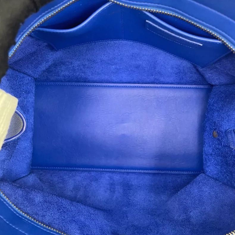 Yves Saint Laurent YSL Blue Y Letter Handbag with Strap Size ONE SIZE - 9 Thumbnail