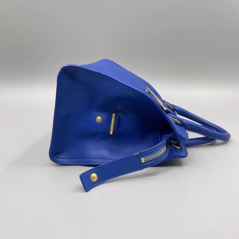 Yves Saint Laurent YSL Blue Y Letter Handbag with Strap Size ONE SIZE - 5 Thumbnail