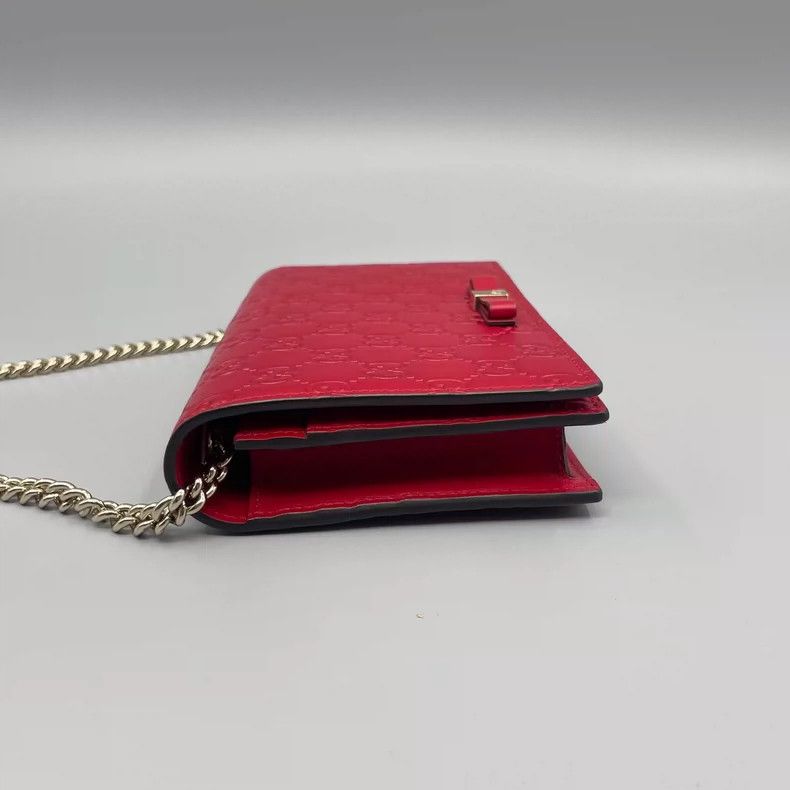 Gucci Gucci Leather Chain Crossbody Bag WOC Size ONE SIZE - 4 Thumbnail